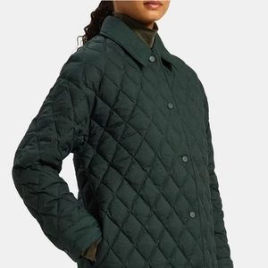 Theory Quilted Coat in Crinkle Nylon